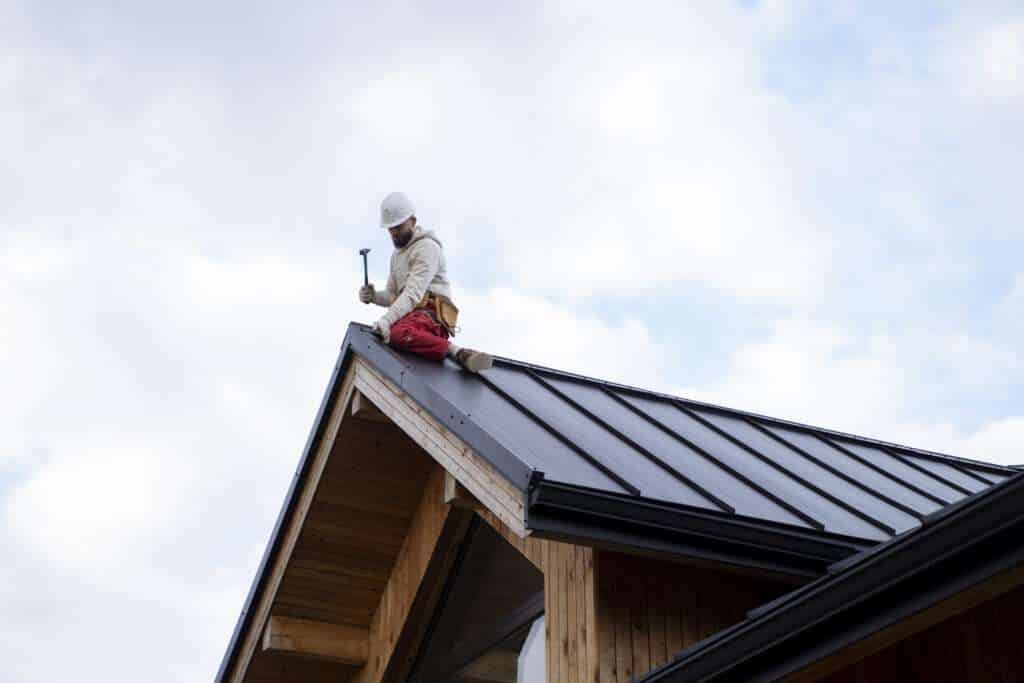 A slate roof being inspected by Trusted Roofers Toronto